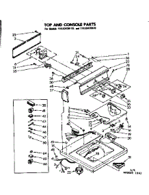 Top And Console Parts parts for Kenmore Washer 110.82470110 (11082470110, 110 82470110) from AppliancePartsPros.com