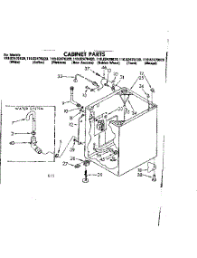 Cabinet Parts parts for Kenmore Washer 110.82470120 (11082470120, 110 82470120) from AppliancePartsPros.com