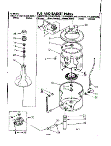 Tub And Basket Parts parts for Kenmore Washer 110.82470120 (11082470120, 110 82470120) from AppliancePartsPros.com