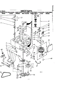 Drive Parts parts for Kenmore Washer 110.82470120 (11082470120, 110 82470120) from AppliancePartsPros.com