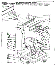 Top And Console Parts parts for Kenmore Washer 110.82470420 (11082470420, 110 82470420) from AppliancePartsPros.com