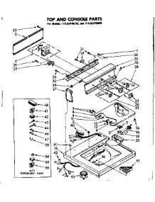 Top And Console Parts parts for Kenmore Washer 110.82470800 (11082470800, 110 82470800) from AppliancePartsPros.com