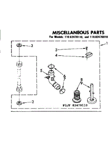 Miscellaneous Parts parts for Kenmore Washer 110.82470810 (11082470810, 110 82470810) from AppliancePartsPros.com