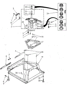 Machine Base parts for Kenmore Washer 110.82477120 (11082477120, 110 82477120) from AppliancePartsPros.com