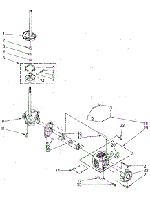 Brake, Clutch, Gearcase, Motor And Pump parts for Kenmore Washer 110.82477120 (11082477120, 110 82477120) from AppliancePartsPros.com