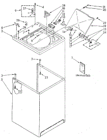 Top And Cabinet parts for Kenmore Washer 110.82477130 (11082477130, 110 82477130) from AppliancePartsPros.com