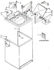 Top And Cabinet parts for Kenmore Washer 110.82477600 (11082477600, 110 82477600) from AppliancePartsPros.com