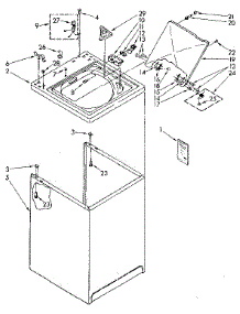 Top And Cabinet Parts parts for Kenmore Washer 110.82477610 (11082477610, 110 82477610) from AppliancePartsPros.com