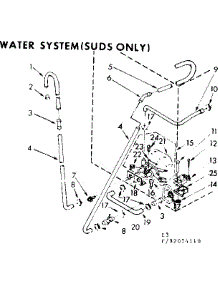 Water System Suds Only parts for Kenmore Washer 110.83074410 (11083074410, 110 83074410) from AppliancePartsPros.com