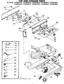 Top And Console Parts parts for Kenmore Washer 110.83074410 (11083074410, 110 83074410) from AppliancePartsPros.com