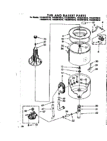 Tub And Basket Parts parts for Kenmore Washer 110.83075110 (11083075110, 110 83075110) from AppliancePartsPros.com