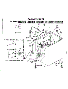 Cabinet Parts parts for Kenmore Washer 110.83075120 (11083075120, 110 83075120) from AppliancePartsPros.com