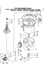 Tub And Basket Parts parts for Kenmore Washer 110.83075120 (11083075120, 110 83075120) from AppliancePartsPros.com