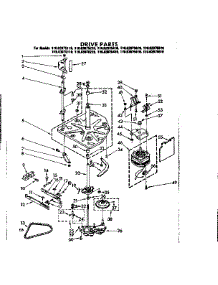 Drive Parts parts for Kenmore Washer 110.83075210 (11083075210, 110 83075210) from AppliancePartsPros.com