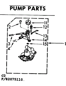 Pump Parts parts for Kenmore Washer 110.83075410 (11083075410, 110 83075410) from AppliancePartsPros.com