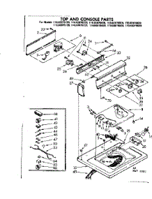 Top And Console Parts parts for Kenmore Washer 110.83075620 (11083075620, 110 83075620) from AppliancePartsPros.com