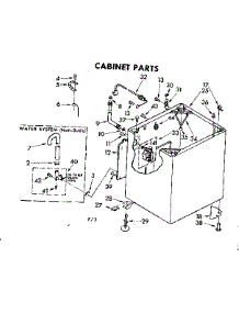 Cabinet Parts parts for Kenmore Washer 110.83082100 (11083082100, 110 83082100) from AppliancePartsPros.com