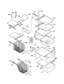 Shelves parts for Kenmore Refrigerator 253.54743303 (25354743303, 253 54743303) from AppliancePartsPros.com
