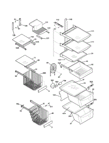 Shelves parts for Kenmore Refrigerator 253.55673400 (25355673400, 253 55673400) from AppliancePartsPros.com