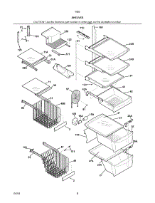 Shelves parts for Kenmore Refrigerator 253.55682401 (25355682401, 253 55682401) from AppliancePartsPros.com