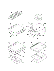 Shelves parts for Kenmore Refrigerator 253.71114100 (25371114100, 253 71114100) from AppliancePartsPros.com