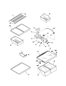 Shelves parts for Kenmore Refrigerator 253.71124101 (25371124101, 253 71124101) from AppliancePartsPros.com