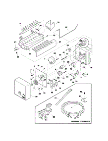 Ice Maker parts for Kenmore Refrigerator 253.71124104 (25371124104, 253 71124104) from AppliancePartsPros.com