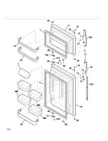 Doors parts for Kenmore Refrigerator 253.71132102 (25371132102, 253 71132102) from AppliancePartsPros.com
