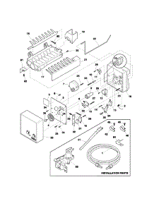 Ice Maker parts for Kenmore Refrigerator 253.71132104 (25371132104, 253 71132104) from AppliancePartsPros.com