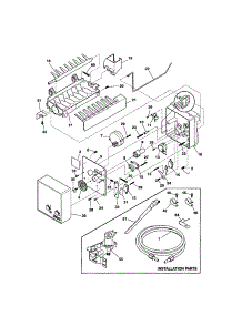 Icemaker parts for Kenmore Refrigerator 253.71134101 (25371134101, 253 71134101) from AppliancePartsPros.com
