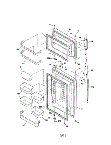 Door parts for Kenmore Refrigerator 253.71134101 (25371134101, 253 71134101) from AppliancePartsPros.com