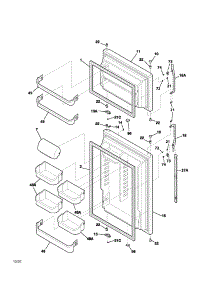 Doors parts for Kenmore Refrigerator 253.71134103 (25371134103, 253 71134103) from AppliancePartsPros.com