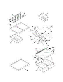 Shelves parts for Kenmore Refrigerator 253.71134105 (25371134105, 253 71134105) from AppliancePartsPros.com