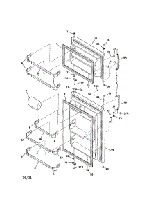 Door parts for Kenmore Refrigerator 253.71462100 (25371462100, 253 71462100) from AppliancePartsPros.com