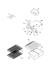 Shelves parts for Kenmore Refrigerator 253.71512400 (25371512400, 253 71512400) from AppliancePartsPros.com