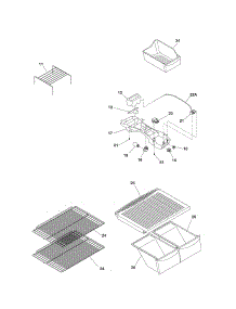 Shelves parts for Kenmore Refrigerator 253.71512401 (25371512401, 253 71512401) from AppliancePartsPros.com