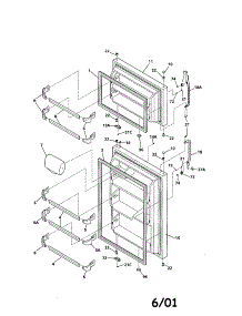 Door parts for Kenmore Refrigerator 253.71662100 (25371662100, 253 71662100) from AppliancePartsPros.com