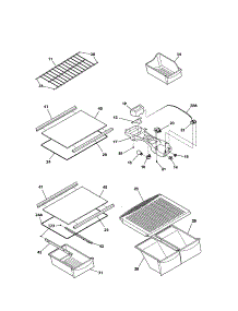 Shelves parts for Kenmore Refrigerator 253.71662100 (25371662100, 253 71662100) from AppliancePartsPros.com