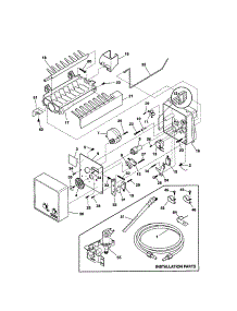 Icemaker parts for Kenmore Refrigerator 253.71662100 (25371662100, 253 71662100) from AppliancePartsPros.com