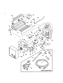 Icemaker parts for Kenmore Refrigerator 253.71792102 (25371792102, 253 71792102) from AppliancePartsPros.com