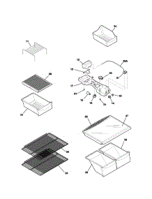 Shelves parts for Kenmore Refrigerator 253.71792307 (25371792307, 253 71792307) from AppliancePartsPros.com