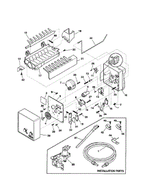 Icemaker parts for Kenmore Refrigerator 253.71799104 (25371799104, 253 71799104) from AppliancePartsPros.com