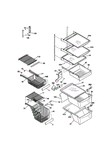 Shelves parts for Kenmore Refrigerator 253.51234101 (25351234101, 253 51234101) from AppliancePartsPros.com