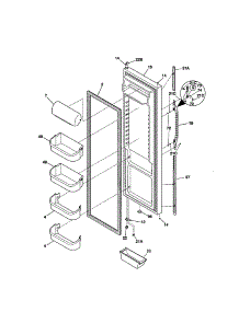 Refrigerator Door parts for Kenmore Refrigerator 253.51234101 (25351234101, 253 51234101) from AppliancePartsPros.com