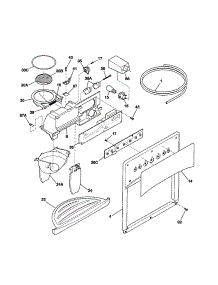 Dispenser parts for Kenmore Refrigerator 253.51392101 (25351392101, 253 51392101) from AppliancePartsPros.com