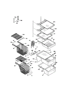 Shelves parts for Kenmore Refrigerator 253.51392101 (25351392101, 253 51392101) from AppliancePartsPros.com