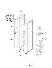 Freezer Door parts for Kenmore Refrigerator 253.51394105 (25351394105, 253 51394105) from AppliancePartsPros.com