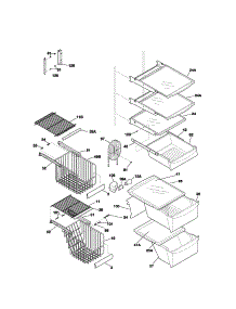 Shelves parts for Kenmore Refrigerator 253.51624102 (25351624102, 253 51624102) from AppliancePartsPros.com