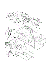 Ice Container parts for Kenmore Refrigerator 253.52339201 (25352339201, 253 52339201) from AppliancePartsPros.com