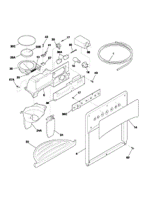 Dispenser parts for Kenmore Refrigerator 253.52342300 (25352342300, 253 52342300) from AppliancePartsPros.com